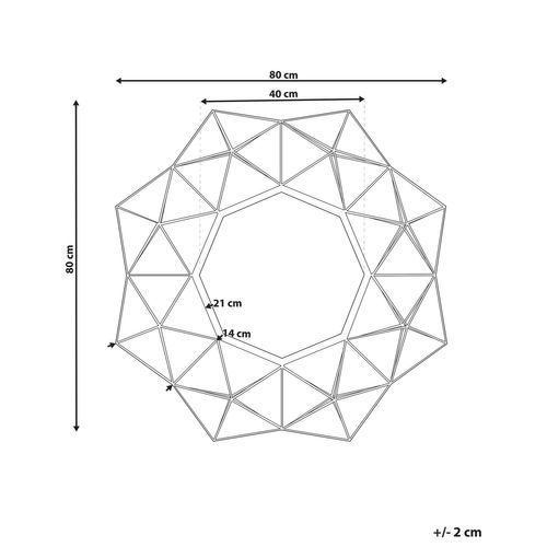 Miroir 80 Cm Doré Gaillac