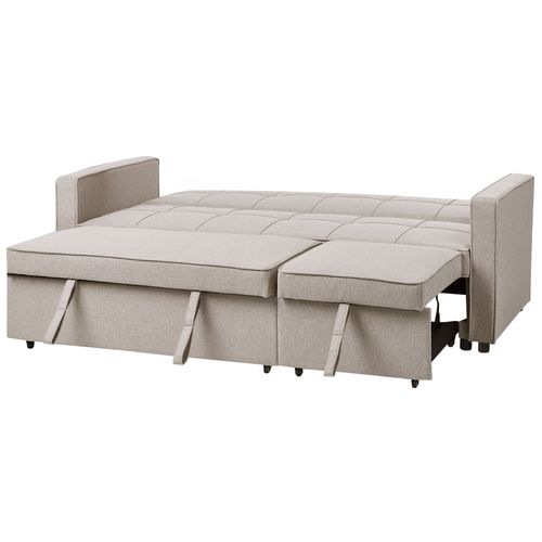 Canapé Convertible 3 Places Beige Glomma