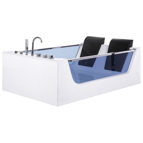 Baignoire Balnéo Blanche 180 X 120 Cm Avec LED Curacao