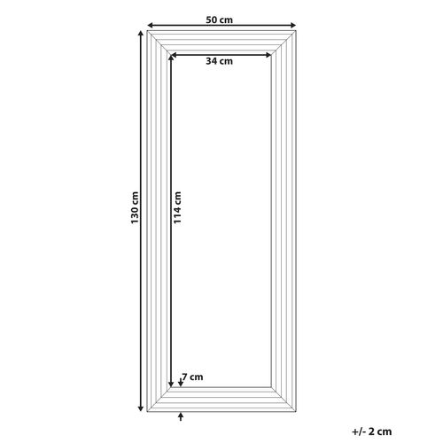 Miroir 130 Cm Argenté Chatain