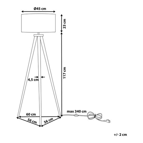 Lampadaire Nitra Bois De Chêne Noir