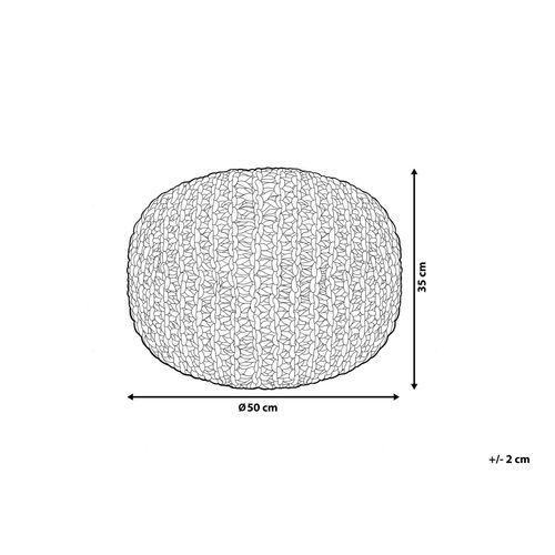 Pouf En Coton Gris Foncé 50 X 35 Cm Conrad