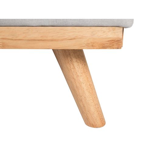 Canapé Convertible 3 Places En Tissu Gris Clair Froya