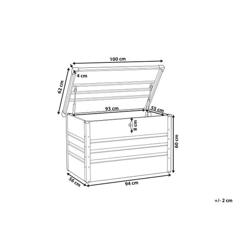 Coffre 100 X 62 Cm Gris Graphite Cebrosa