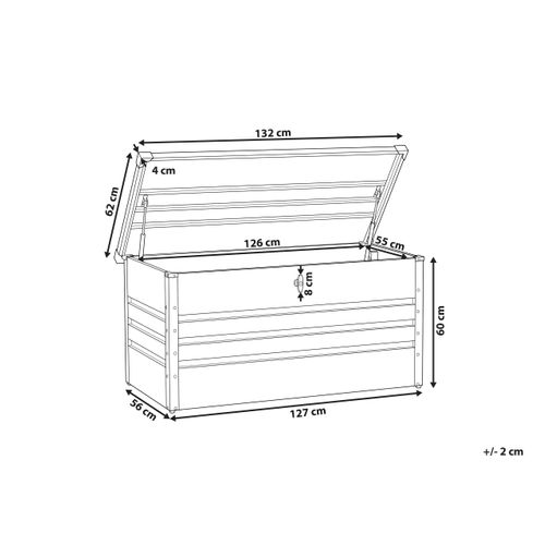 Coffre 132 X 62 Cm Gris Graphite Cebrosa