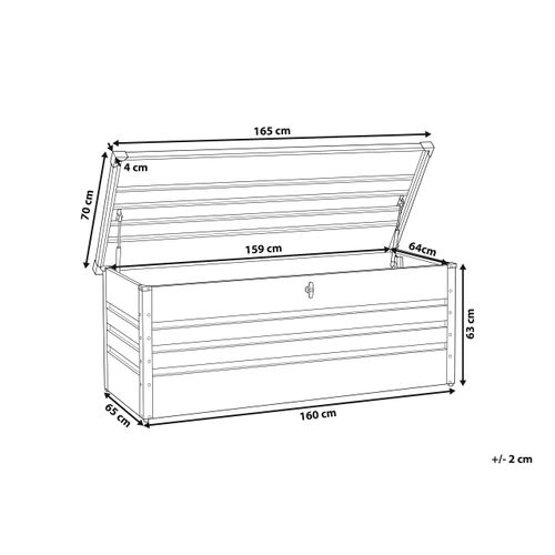 Coffre 165 X 70 Cm Gris Clair Cebrosa
