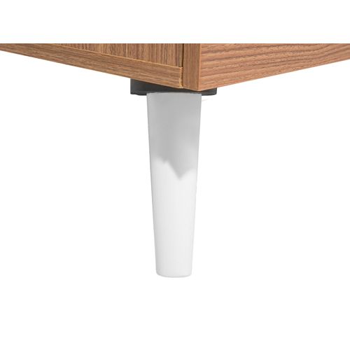 Table Basse Alloa Marron Clair/blanc Avec Rangement