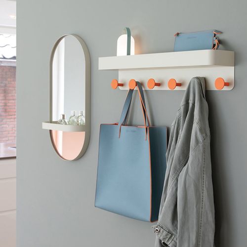 Miroir Mural Avec Etagère Menthe