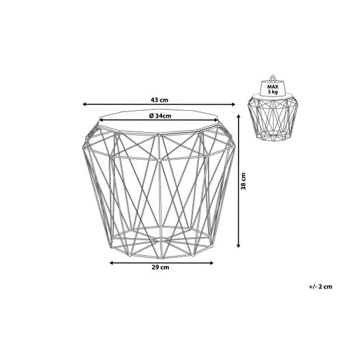 Table Appoint Noire Et Marron Clair Elida