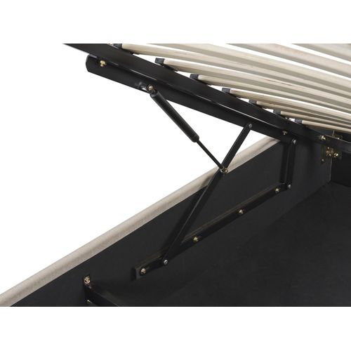 Lit Avec Coffre En Tissu Beige 90x200 Dinan