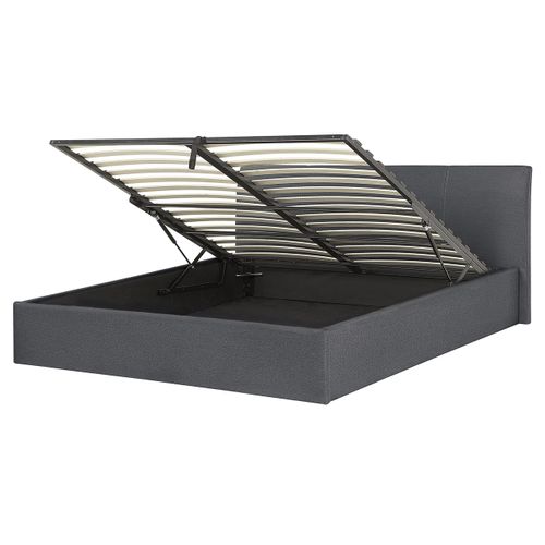 Lit Ottoman Tissu Orbey 160 X 200 Cm Gris