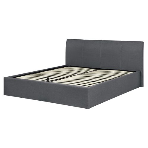 Lit Ottoman Tissu Orbey 160 X 200 Cm Gris