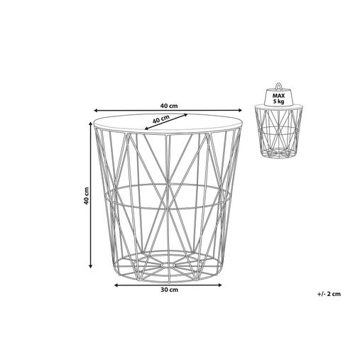 Table D'appoint Or Marron Lanark