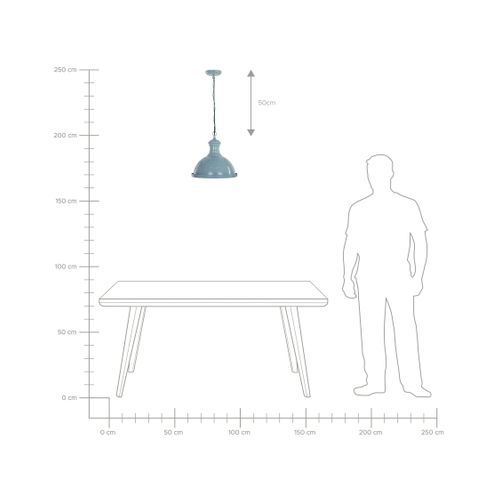 Lampe Suspension Didessa Métal Bleu