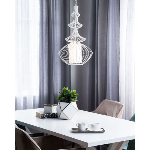 Lampe Suspension Kolva Métal Blanc