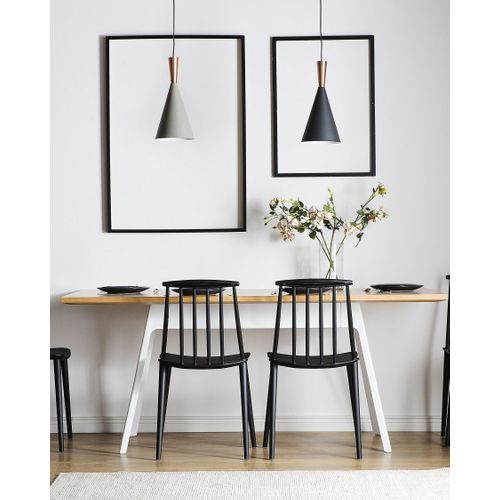 Chaise De Salle à Manger Set De 2 Noir Ventnor