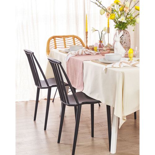 Chaise De Salle à Manger Set De 2 Noir Ventnor