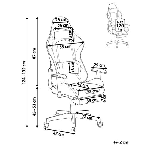 Siège De Gaming Cuir Pu Rouge Victory