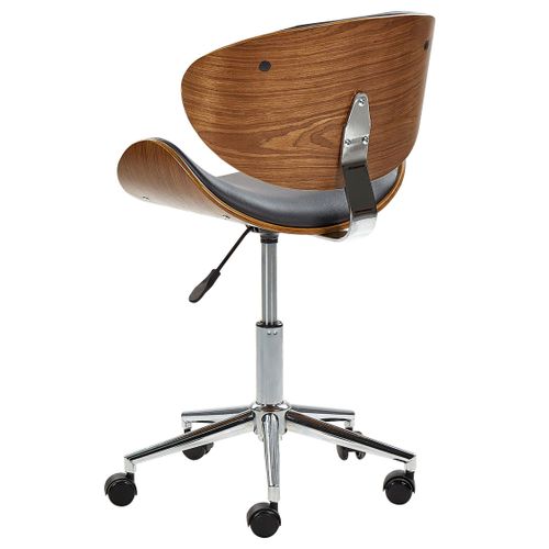 Chaise De Bureau Cuir Pu Noir Rotterdam