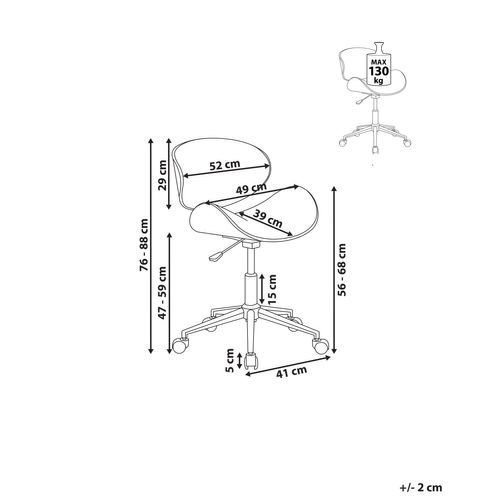 Chaise De Bureau Cuir Pu Noir Rotterdam