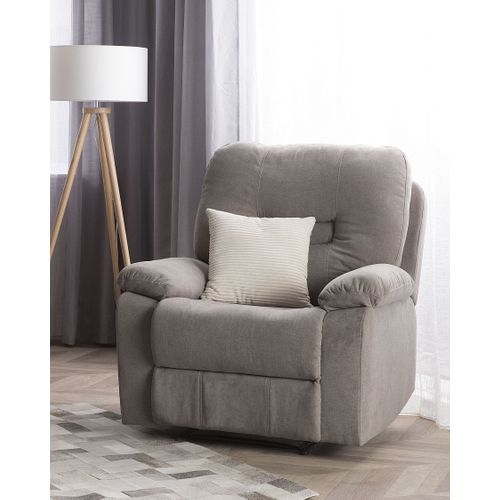 Fauteuil Inclinable En Tissu Beige Taupe Bergen
