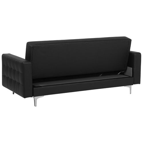 Ensemble Canapé Et Fauteuils En Cuir Pu Noir 5 Places Aberdeen