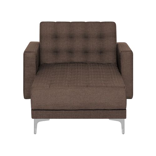 Méridienne En Tissu Marron Foncé Aberdeen