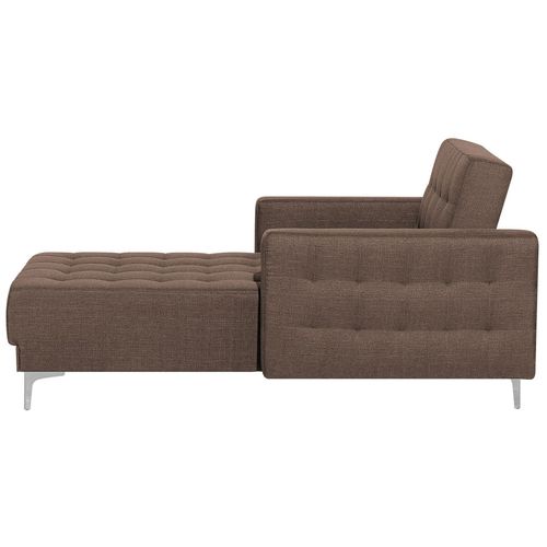 Méridienne En Tissu Marron Foncé Aberdeen