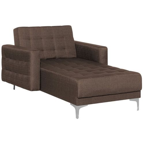 Méridienne En Tissu Marron Foncé Aberdeen