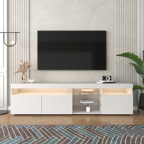 Meuble TV LED L.180 Cm Couleur Blanc