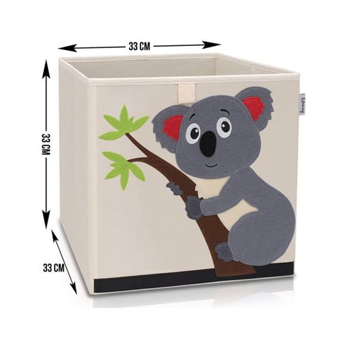 Boîte De Rangement En Tissu Pour Enfant "koala" Sur Fond Clair