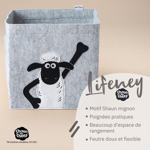 Boîte De Rangement En Feutre Compatible Kallax Shaun Poing Levé