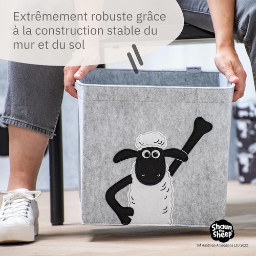 Boîte De Rangement En Feutre Compatible Kallax Shaun Poing Levé