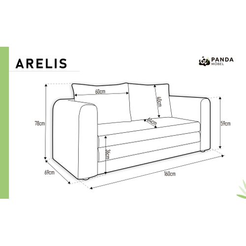 Canapé-lit Arelis Avec Fonction Lit 160x69x78cm - Beige