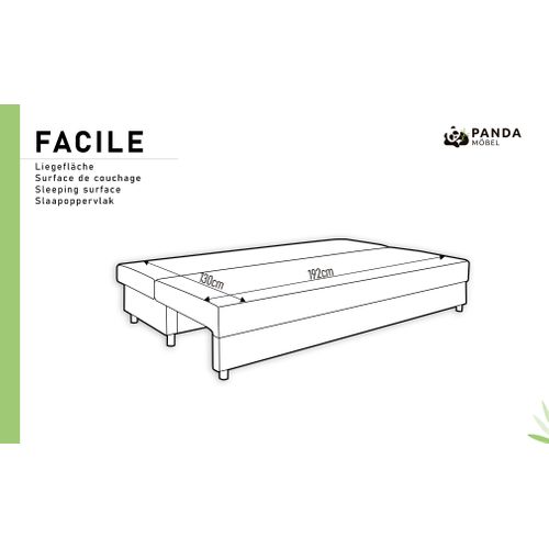 Canapé-lit Facile Avec Tiroir – Moderne 2-en-1 Canapé Avec Rangement - Gris