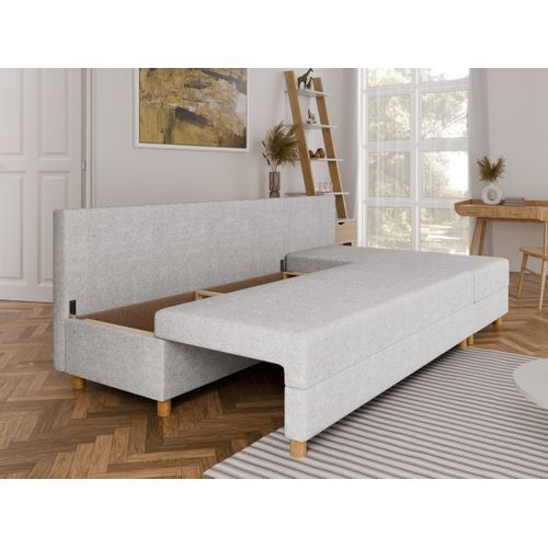 Canapé D'angle En L Lellice - Montage Gauche Ou Droite - Gris Clair