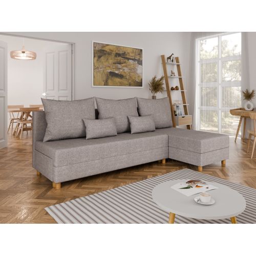 Canapé D'angle En L Lellice - Montage Gauche Ou Droite - Gris