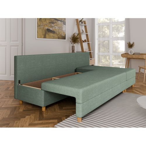 Canapé D'angle En L Lellice - Montage Gauche Ou Droite - Vert