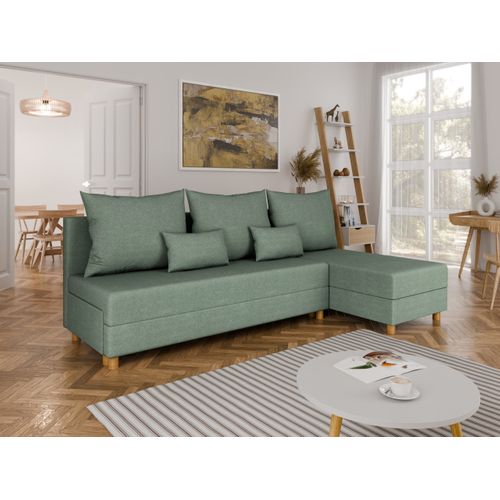 Canapé D'angle En L Lellice - Montage Gauche Ou Droite - Vert