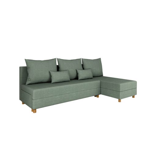 Canapé D'angle En L Lellice - Montage Gauche Ou Droite - Vert