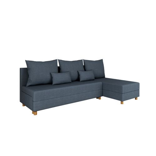 Canapé D'angle En L Lellice - Montage Gauche Ou Droite - Bleu