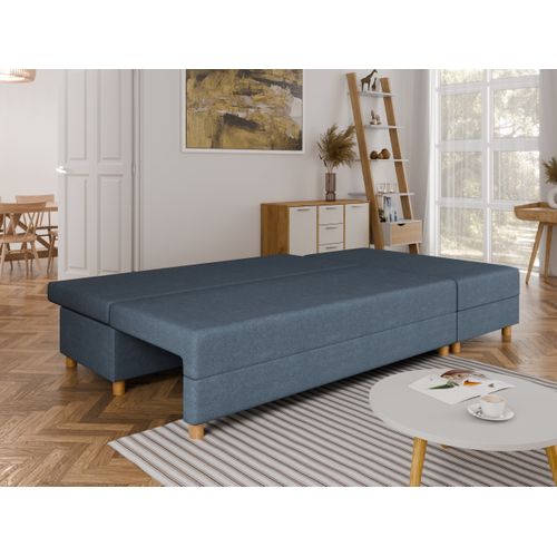 Canapé D'angle En L Lellice - Montage Gauche Ou Droite - Bleu