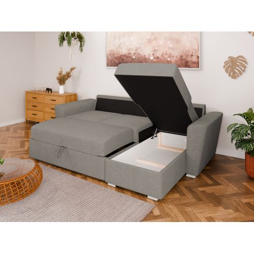 Canapé D'angle En L Bellano - Montage Gauche Ou Droite - Gris