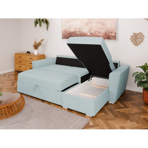 Canapé D'angle En L Bellano - Montage Gauche Ou Droite - Bleu