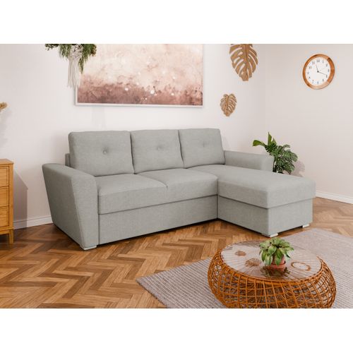 Canapé D'angle En L Bellano - Montage Gauche Ou Droite - Gris