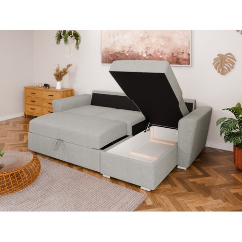 Canapé D'angle En L Bellano - Montage Gauche Ou Droite - Gris