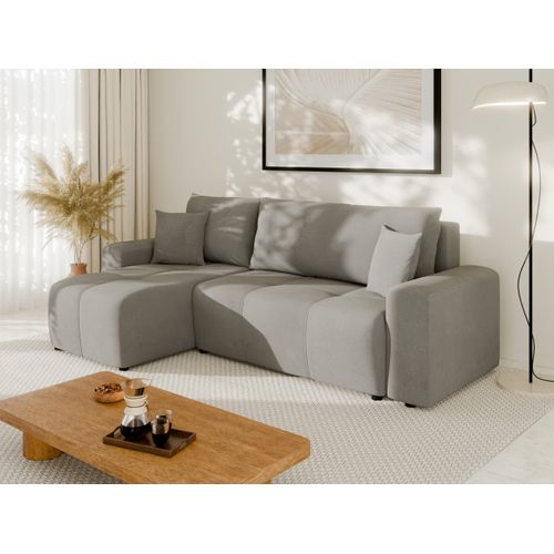 Canapé D'angle Nolani Avec Fonction Lit et Tiroir – Moderne et Confortable - Gris Foncé