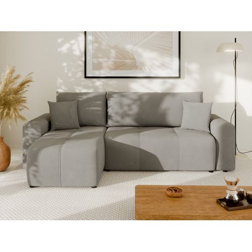 Canapé D'angle Nolani Avec Fonction Lit et Tiroir – Moderne et Confortable - Gris Foncé