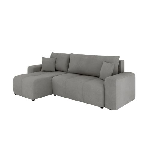 Canapé D'angle Nolani Avec Fonction Lit et Tiroir – Moderne et Confortable - Gris Foncé