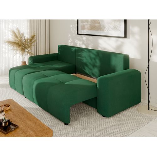 Canapé D'angle Nolani Avec Fonction Lit et Tiroir – Moderne et Confortable - Vert